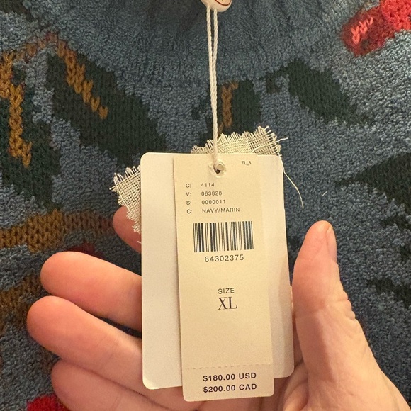 Anthropologie CECILIA PRADO Blossom Mock Neck Sweater In Blue XL NWT - Picture 6 of 8